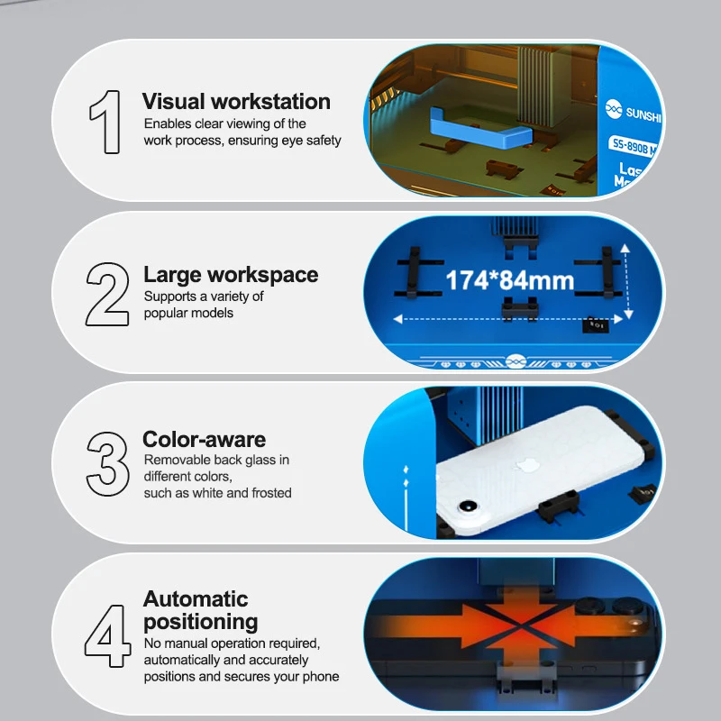 SUNSHINE SS-890B MINI Laser Screen Removal Machine for IPHONE X-17