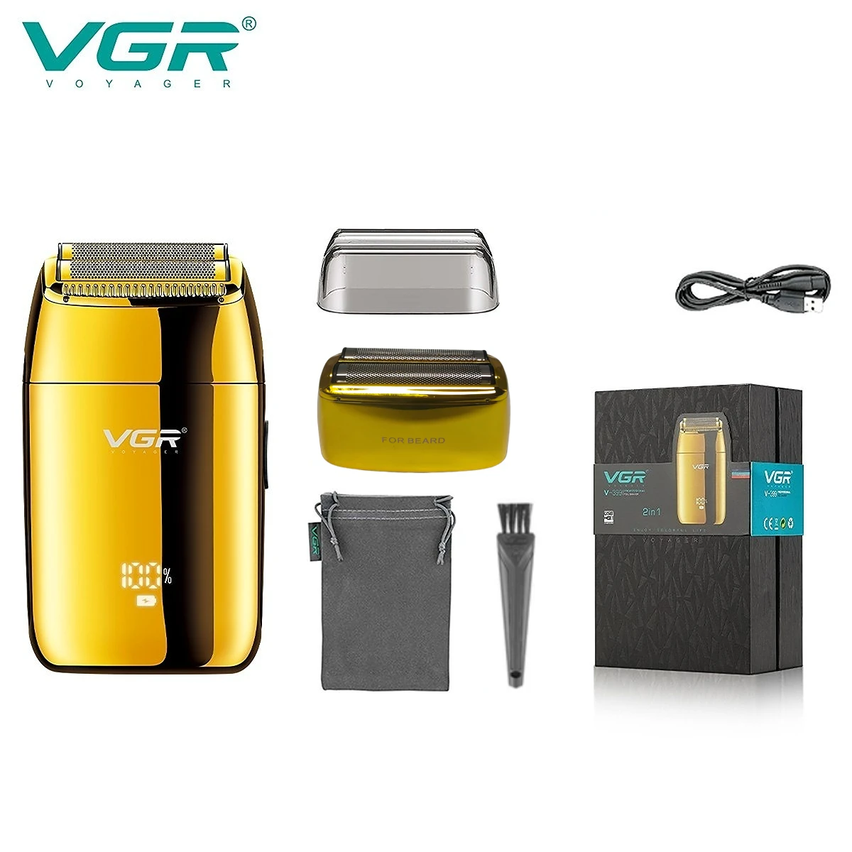 Professional Portable Electric Shaver - Rechargeable Mini Beard Trimmer