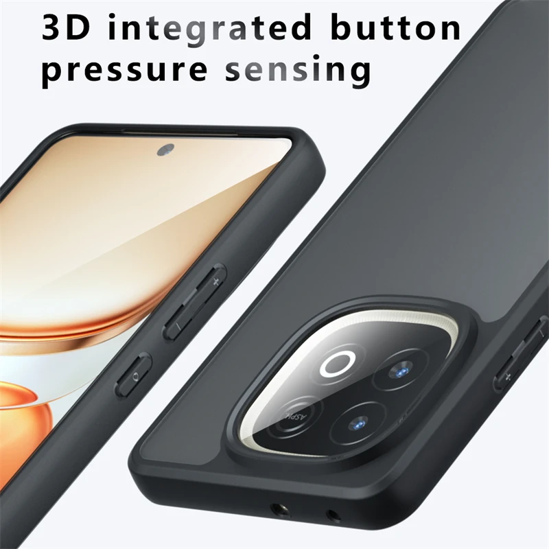 Sleek Matte Transparent Phone Case with Durable Back Cover
