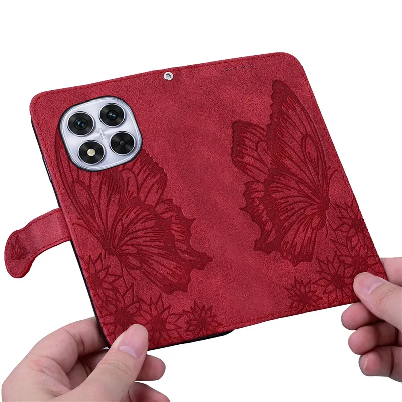 Butterfly Flip Cover Leather Wallet Phone Case with Card Holder