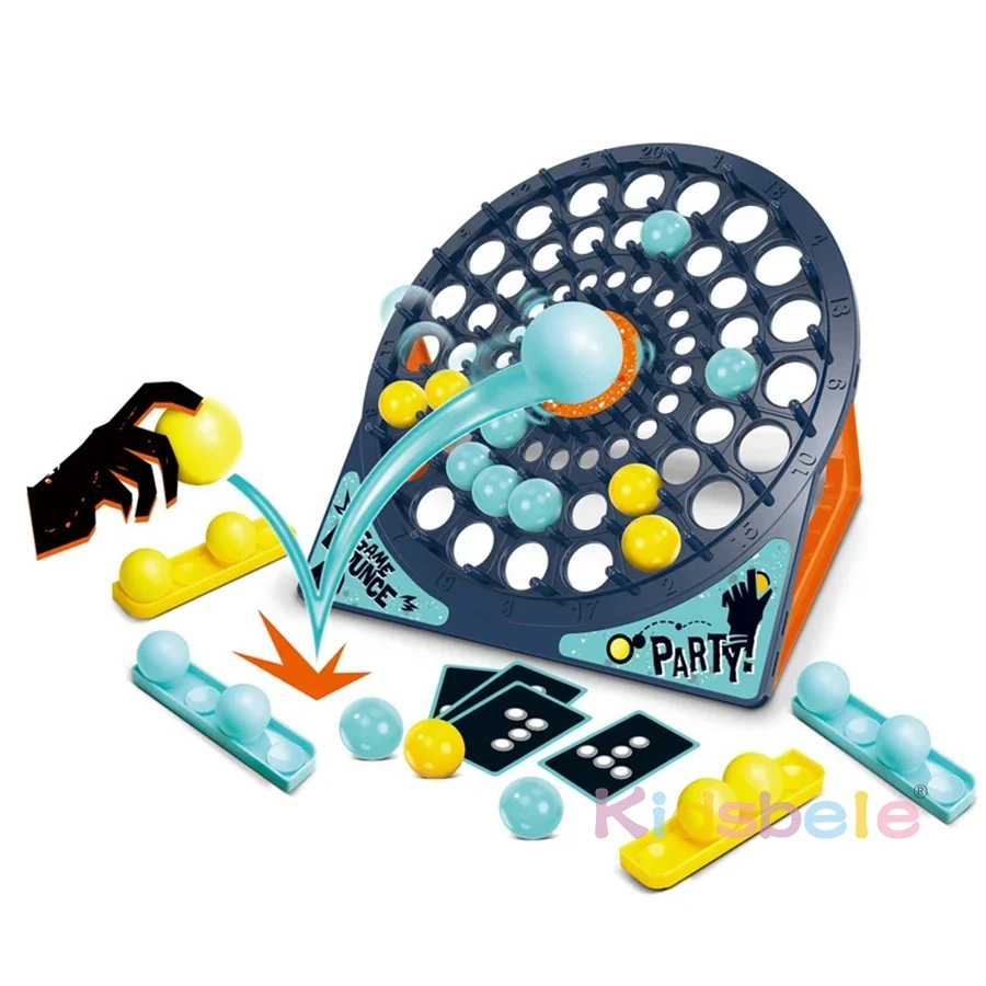 Family Party Gifts Kids Bounce Ball Toy 3D Interactive Desktop Toy Jumping Connect Ball Puzzle Board Game Parent-child Game Set 6