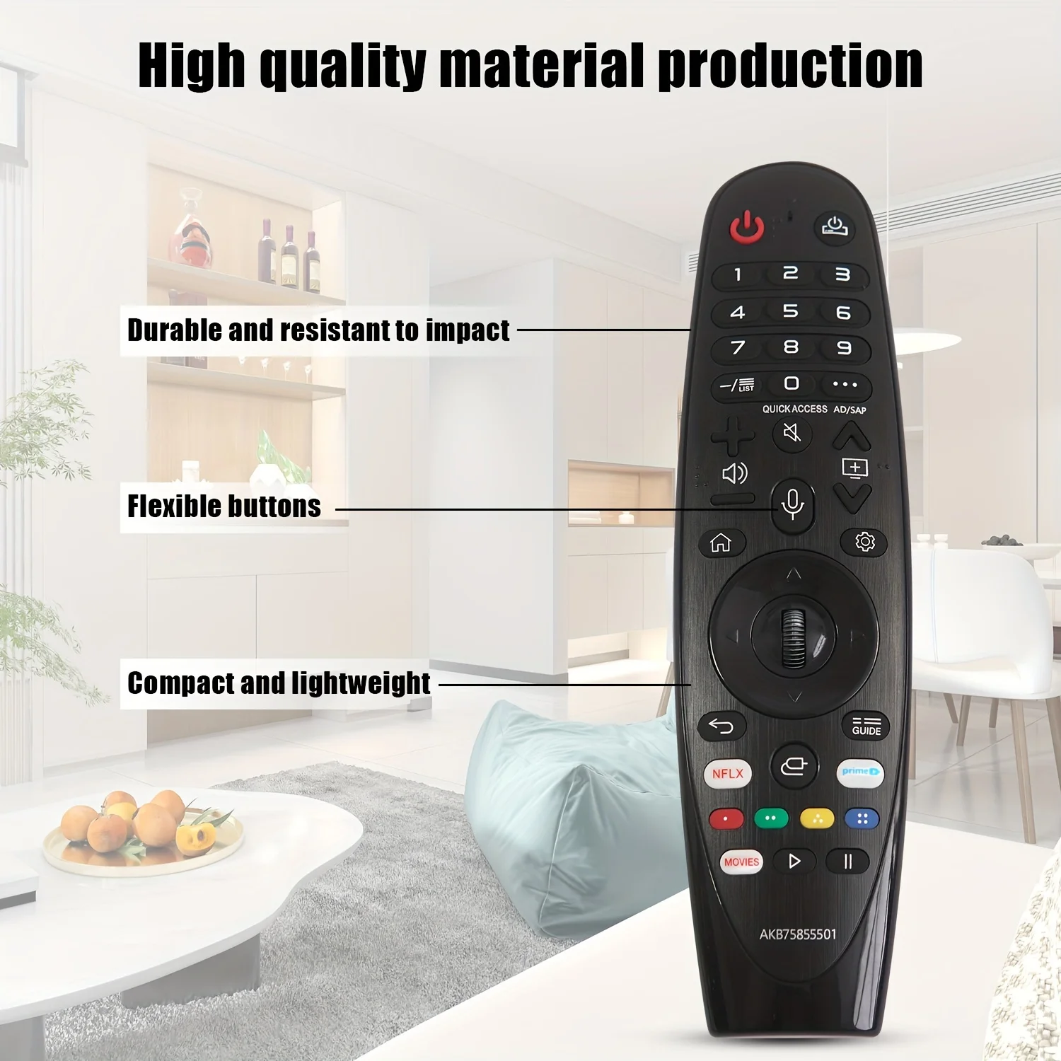 20GA AKB75855501 LG 스마트 TV용 NFLX 리모컨, 적외선 리모컨, LG 많은 스마트 TV 모델에 적합(포인트 없음)