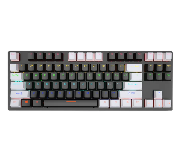 Gaming Mechanical Keyboard 87 Keys Wired USB Game Keyboards RGB Mix Backlit Blue Switch Teclado Mecánico For Laptop PC Mouse magic keyboard pc Keyboards