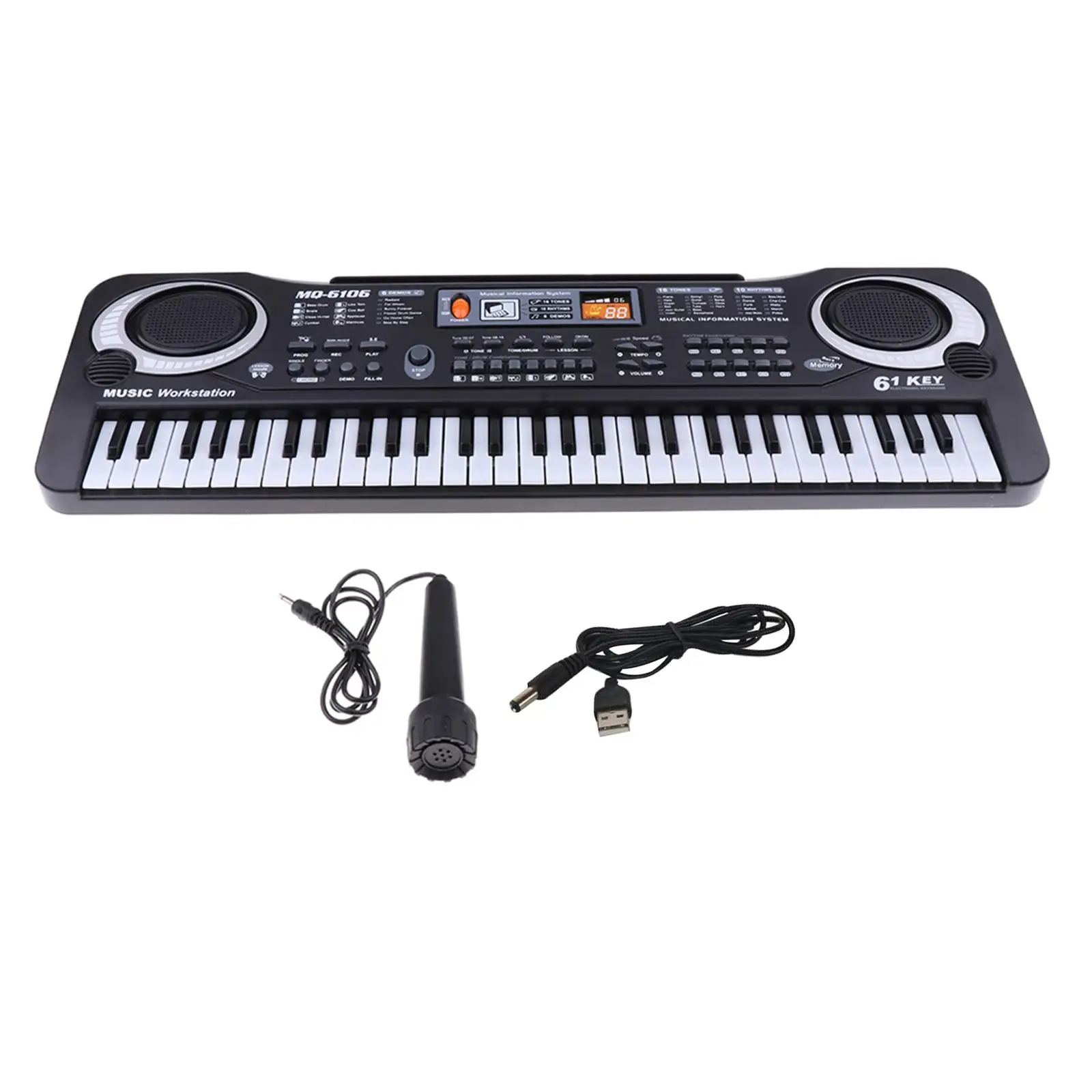 

Portable Electronic Keyboard 16 Timbre 10 Rhythm 6 Demos for Kids Boy
