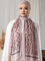 New Printed Chiffon Hijab for Women Long Scarf Novelty Design Islam Floral Chiffon Shawl Lightweight  Women muslim Hijab