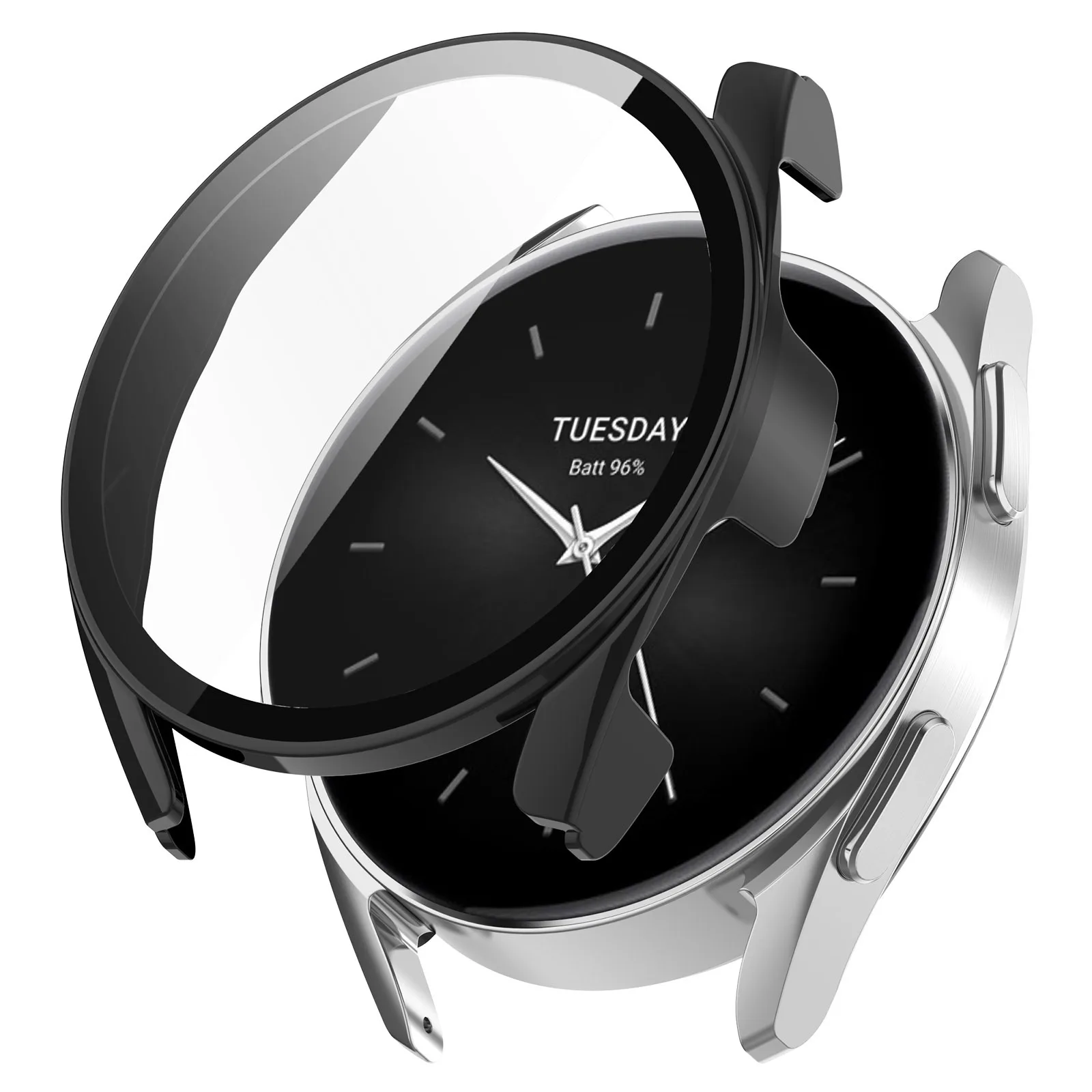 Watch Case For Xiaomi Watch S2 (46MM) Integrated protective Shell PC + tempered film shell integrated Protection Cover