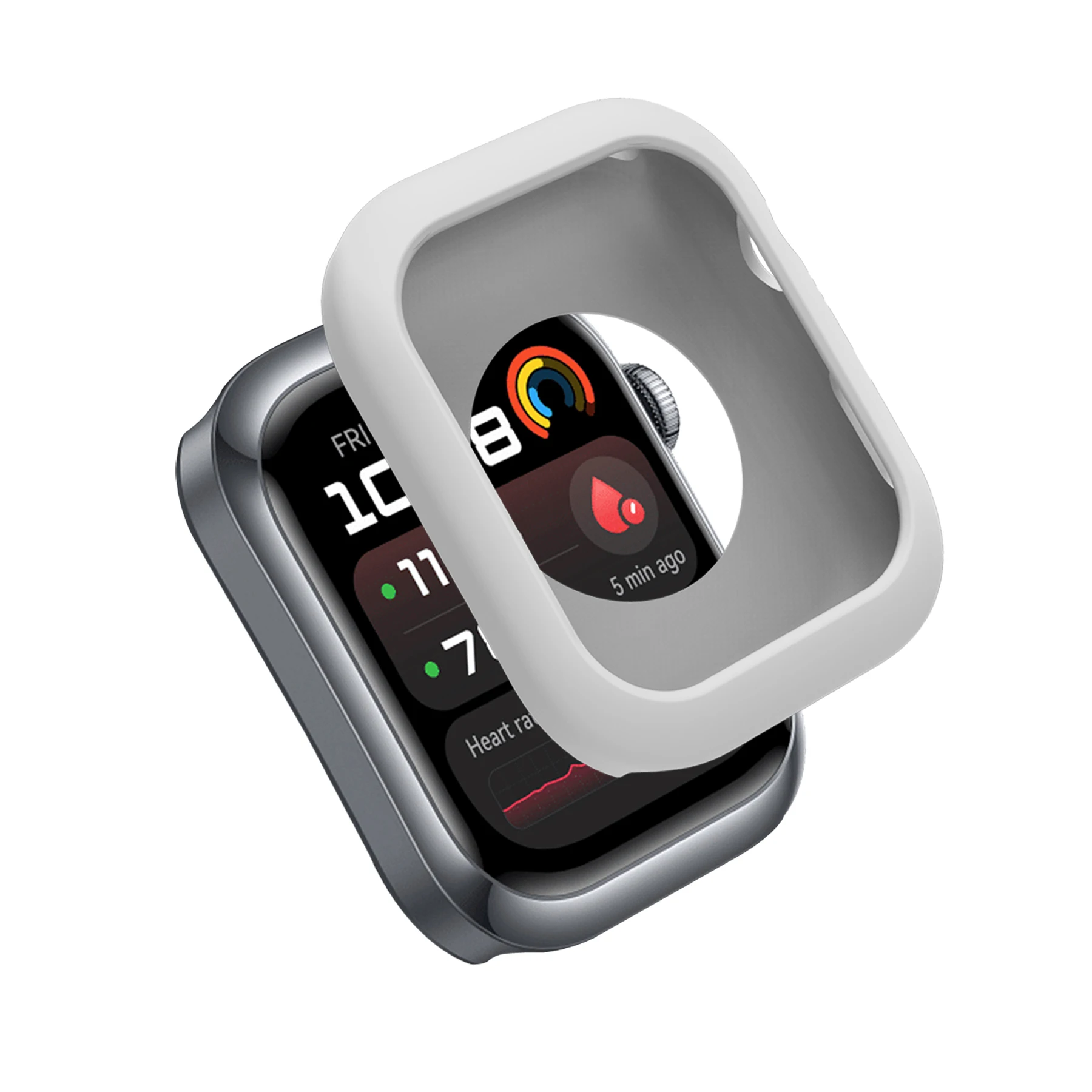 Soft Silicone Case Cover for Smartwatch - Shockproof Protector Shell with Hollow Design