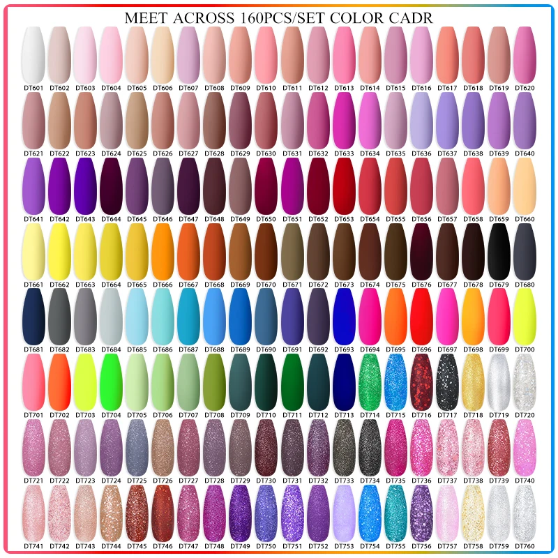 140/160pcs Colorful Gel Nail Polish Set Nail Art Semi-permanent