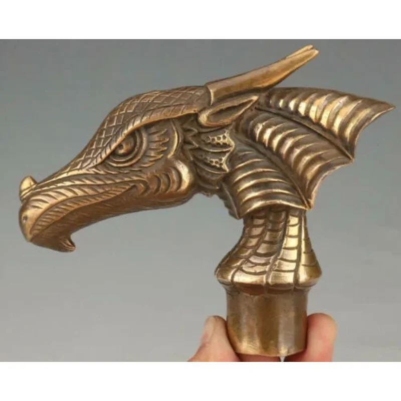 

Бронзовый Динозавр Дракон Собака трость головка ручки аксессуары