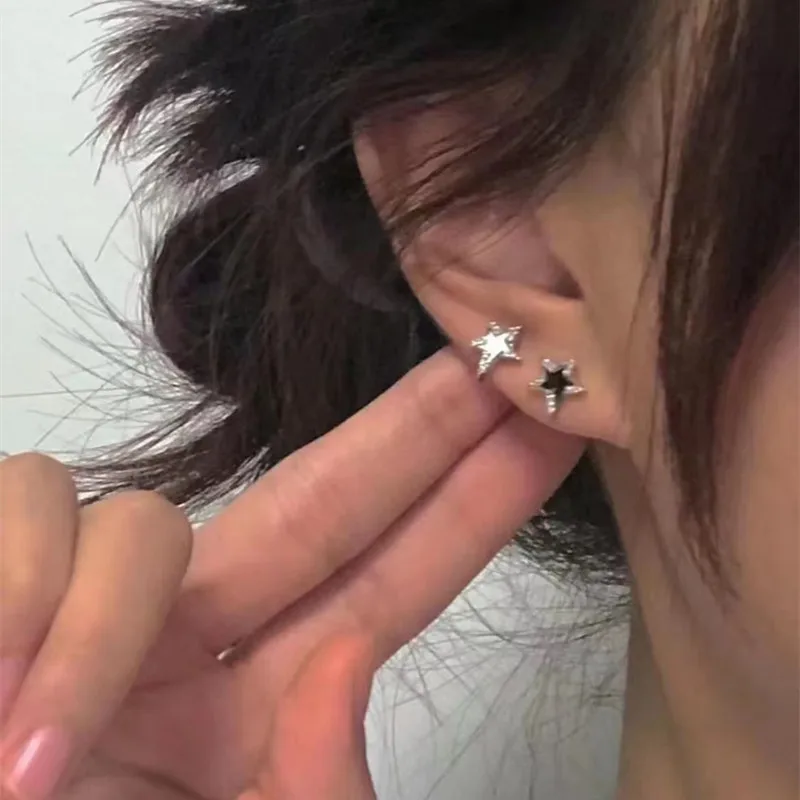 【8mm 星】星のカッティングデザインピアス K18YG 小さい六芒星のボディピアス│K18 プラチナ ダイヤモンド 六芒星
