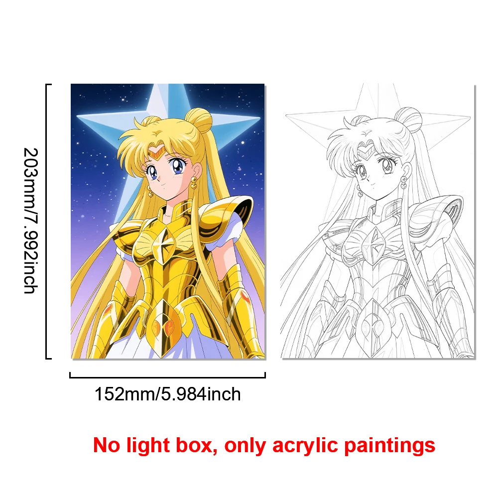Sailor Moon LED Character Lights - Jupiter, Venus, and Usagi Bedroom & Study Decor Collection