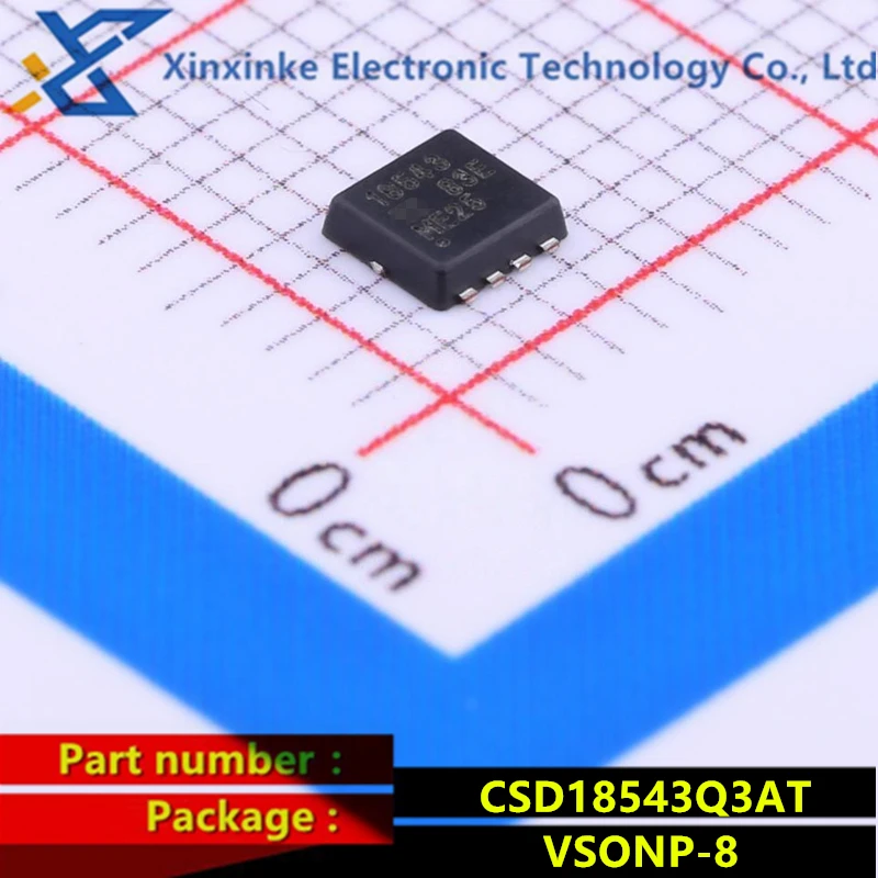 

CSD18543Q3AT Mark:18543 VSONP-8 MOSFET 60V N-channel NexFET Power MOSFET Single SON 3 mm x 3 mm 9.9mOhm Brand New Original