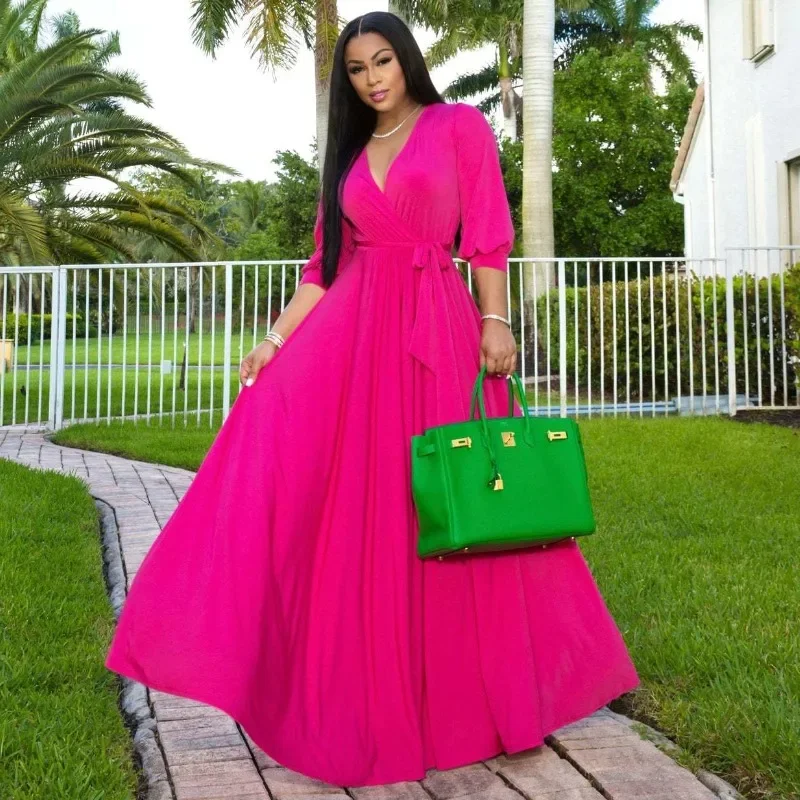 Customized Women Elegant Dress Large Big Size 2XL XL High Waist Full Sleeve V Neck A Line Floor Length Evening Night Party Long - AliExpress 200000345 Customized Women Elegant Dress Large Big Size 2XL XL High Waist Full Sleeve V Neck A Line Floor Length Evening Night Party Long - AliExpress 200000345