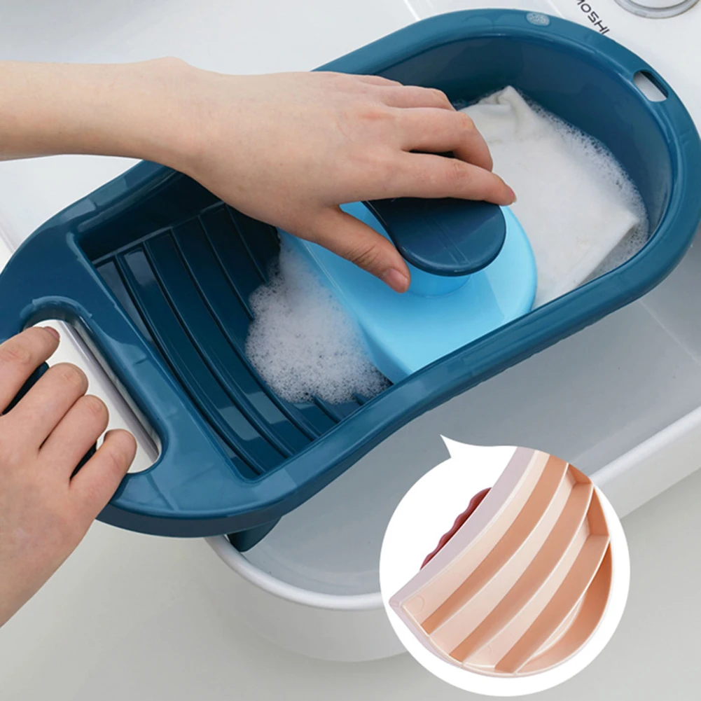 Multi-Purpose Laundry Scrub Board Mini Laundry Board Hand Wash Clothes Household Camping Underwear Socks Washboard