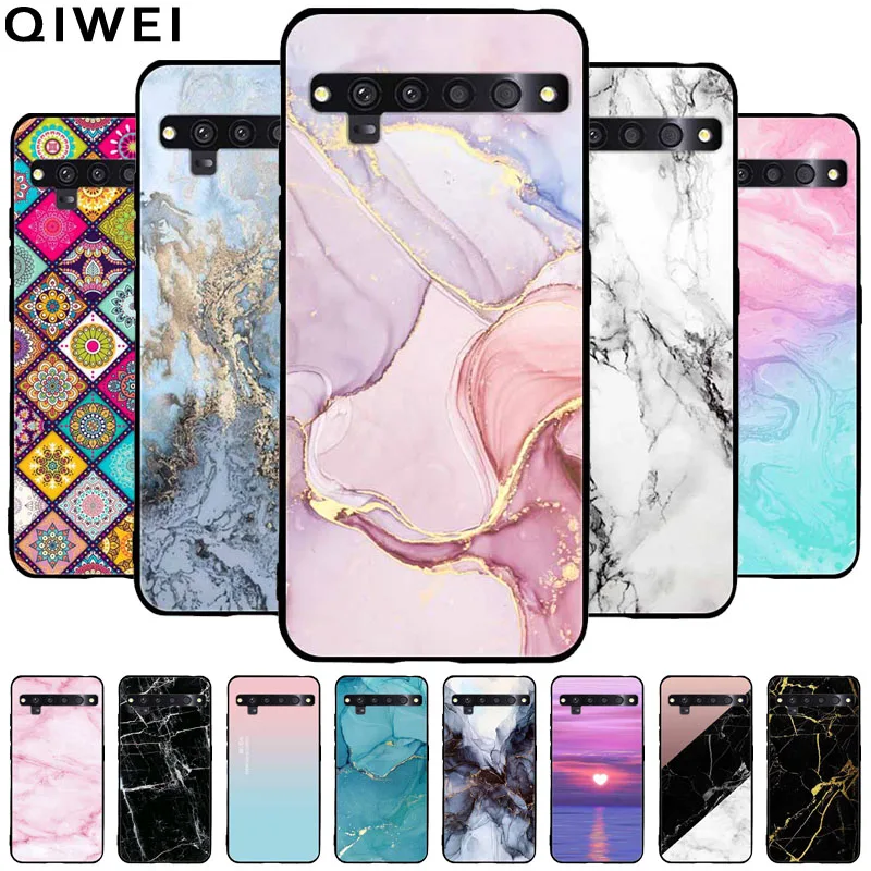 Marble Painted Silicone TPU Soft Phone Case - Protective Shell Cover