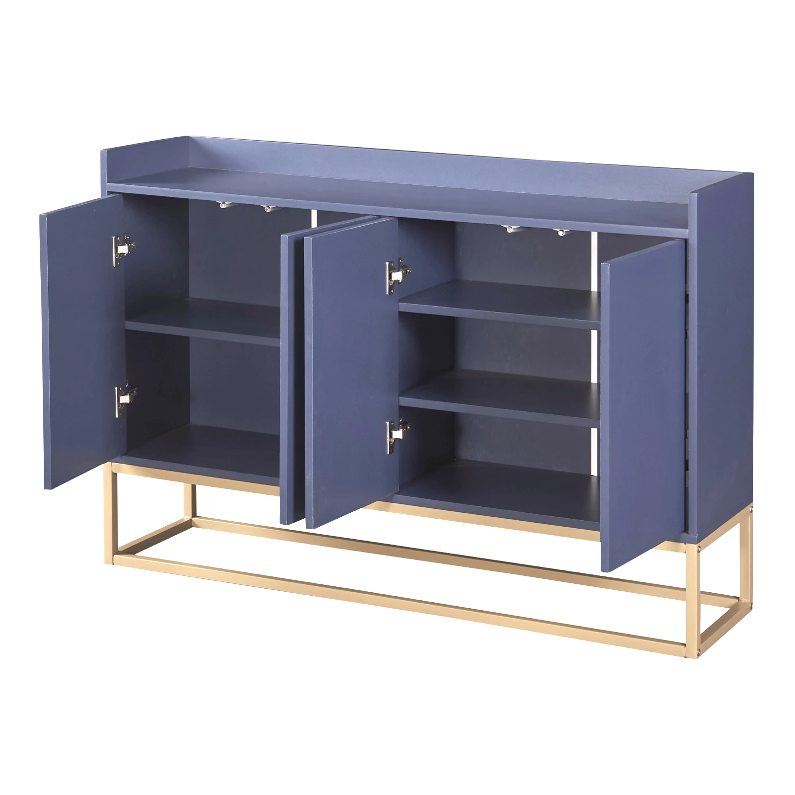 Rosahqnda Sideboard-Schrank mit 4 Türen, griffloser moderner Buffet-Aufbewahrungsschrank für Esszimmer, Küche, Wohnzimmer, 120 x 30 x 80 cm – Detail 36