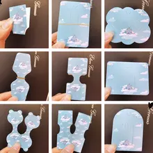 

30pcs Hair Accessories Display Packing Cards for Handmade Jewelry Blue Castle Display Hair Clip Hairband Packaging Price Tags