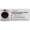 Compact Front-Loading Washer Dryer Combo 2.7 cu ft White Programmable LED Display Quiet Operation Space Saving Delay Start 3