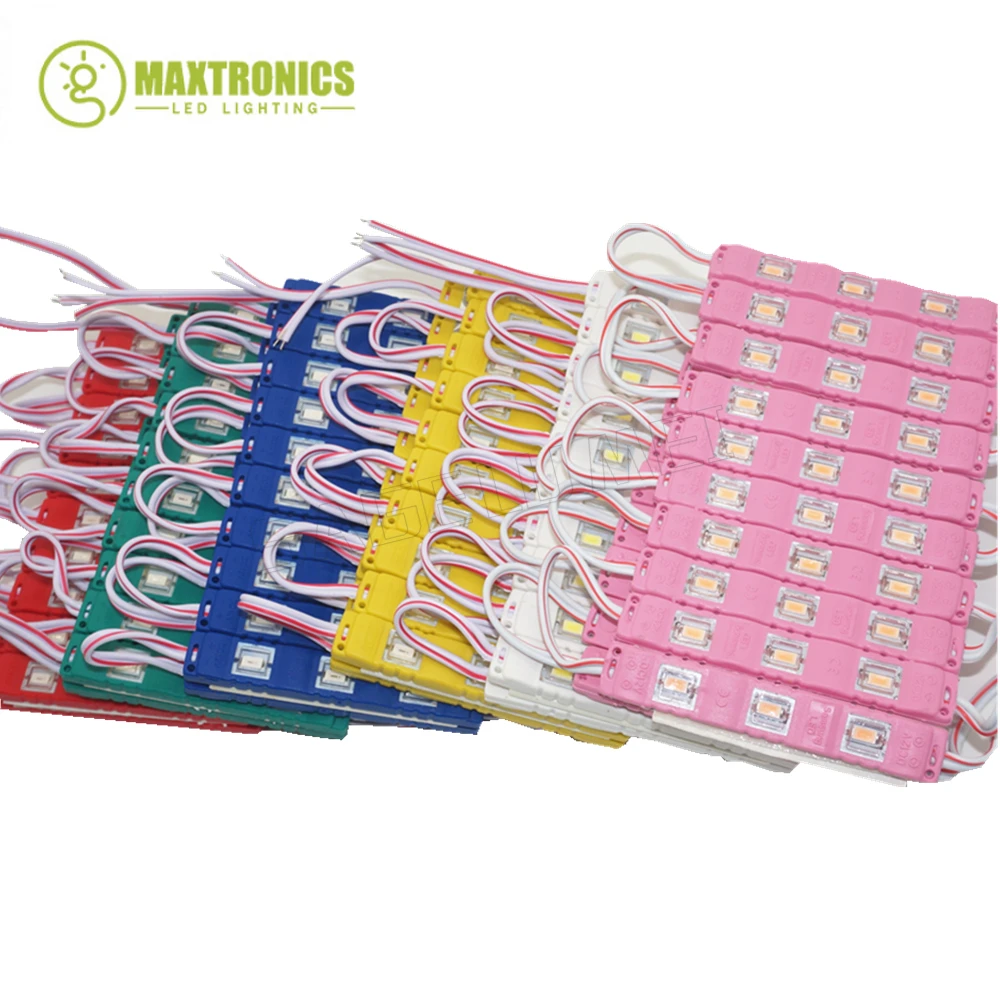 

20pcs DC12V Super Bright Led Modules Waterproof 5730 3LEDs Injection Molding LED Lighting White/Red/Green/Blue/Yellow/Pink/Warm