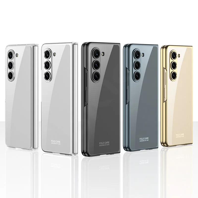 GKK Luxury Plating 360° Protective Hard Case with Front Glass Cover - Premium Design