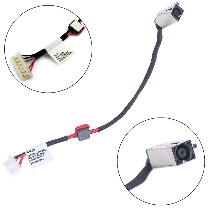 

DC Power Jack Cable Socket For Dell Inspiron 14-5455 15-5558 KD4T9 DC30100UD00