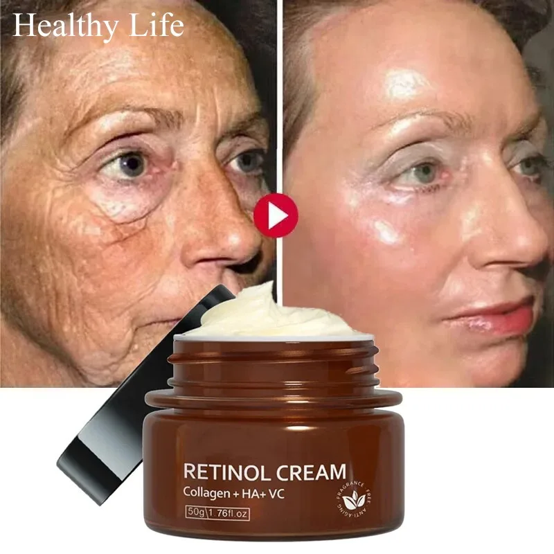 

Retinol Instant Anti Wrinkle Face Cream Collagen Lifting Anti-aging Cream Fade Fine Lines Hyaluronic Acid Serum Whiten Skin Care