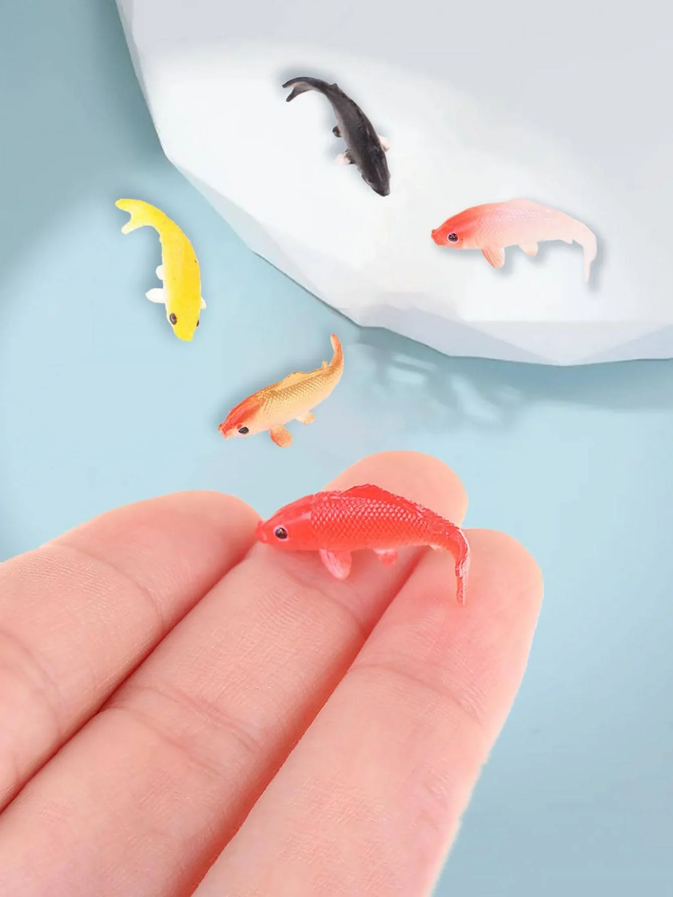 Brand, Resin, Koi, Carp Fishbowl Statue, for Fish Tank, Aquarium