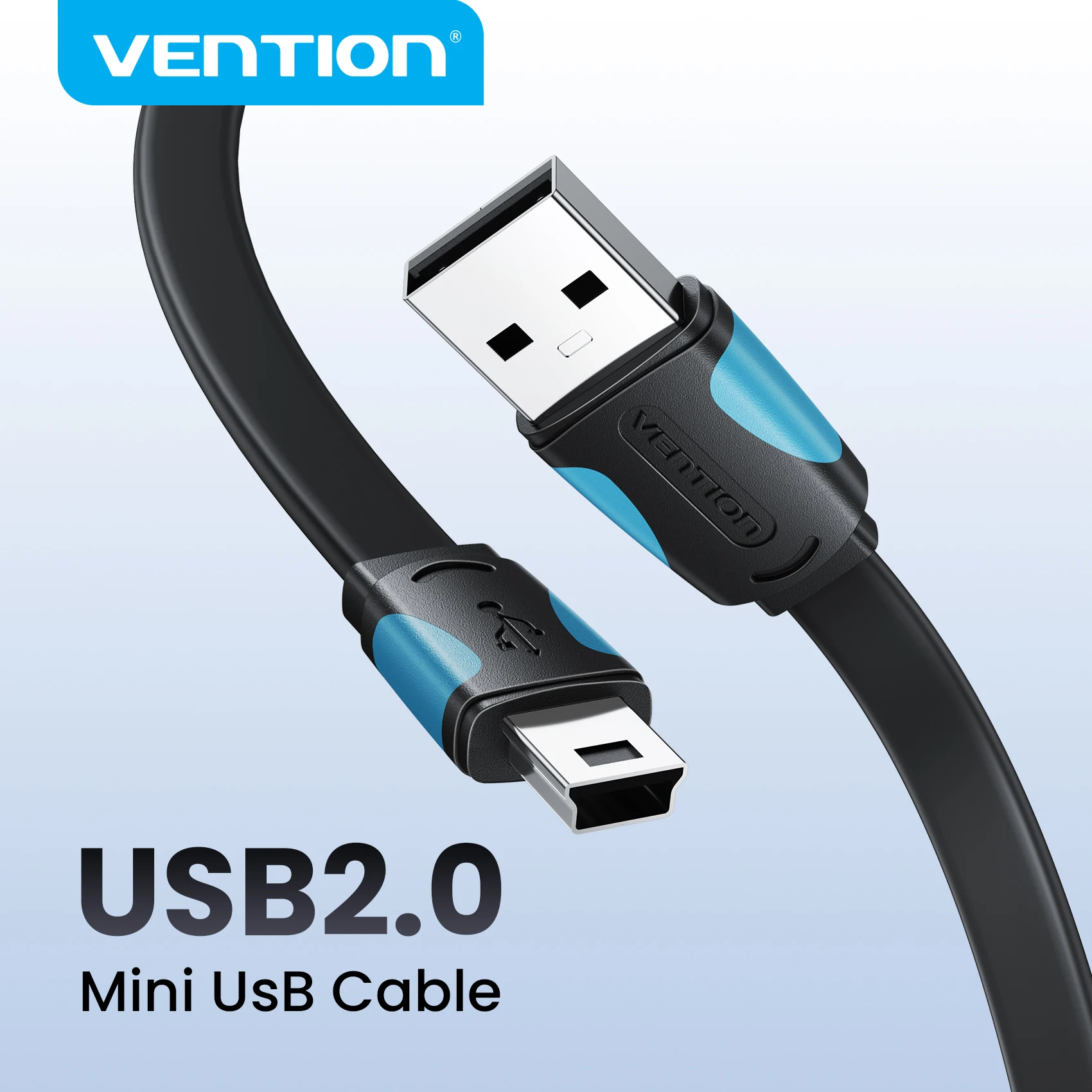 Vention-minicable USB de carga rápida para cámara Digital, Cable de datos para HDD, MP3, reproductor MP4, DVR, GPS, 2,0