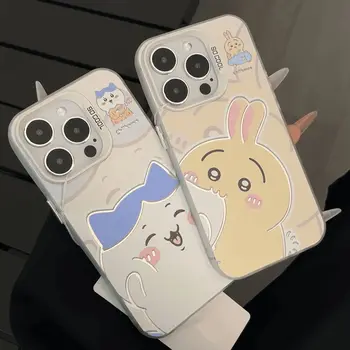 Alternative view of Usagi Kisses Hachiware Phone Case For iPhone 16 15 14 13 12 11 Pro Max X XR XSMAX 8 7 Plus Candy Matte Shockproof Cover