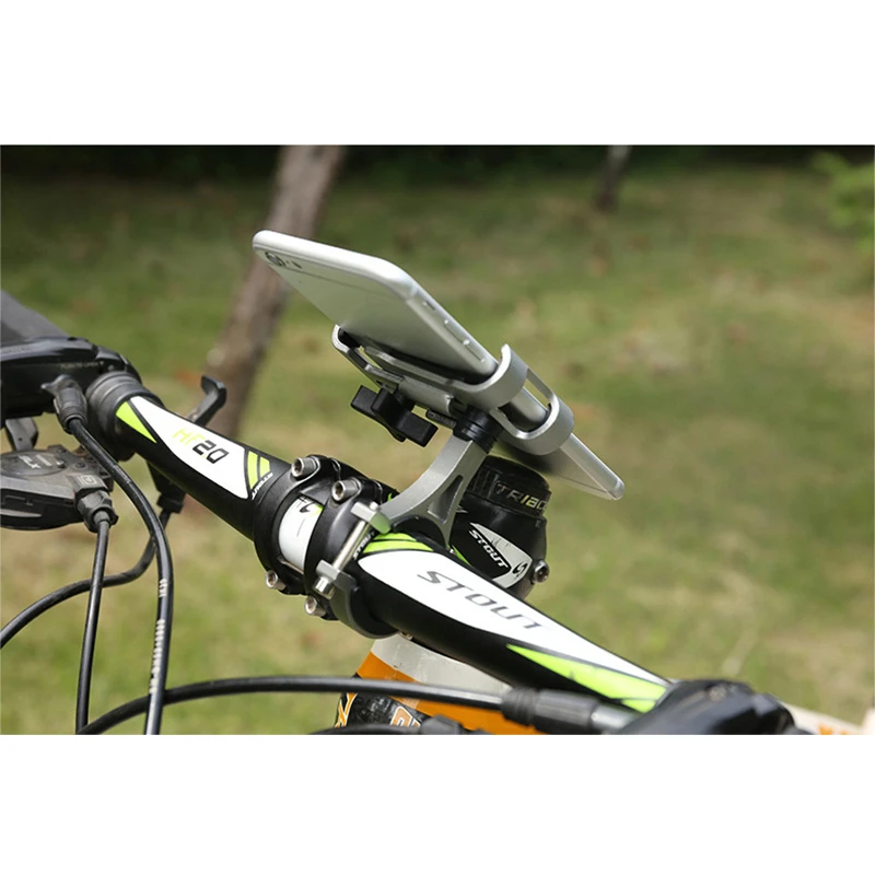 Bicycle Phone Holder Metal Clip Cell Phone Stand Anti-Slip Bike Mount Bracket Electric Scooter Motorcycle Smartphone Support