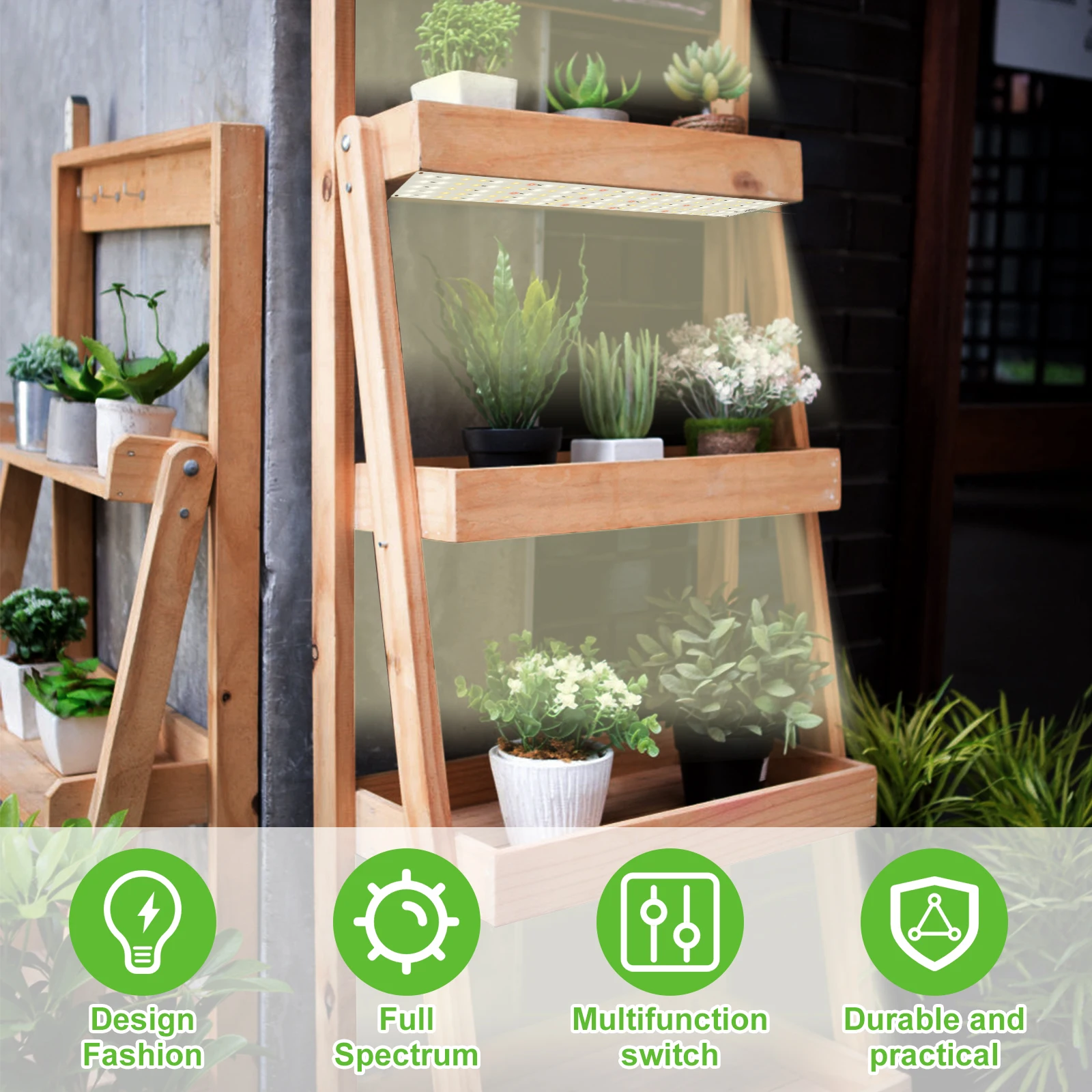 Grow Light Adjustable Brightness Full Spectrum Plant Grow Lamp Easy to Install Ultra-Thin Panel LED Grow Light for Cabinet Plant