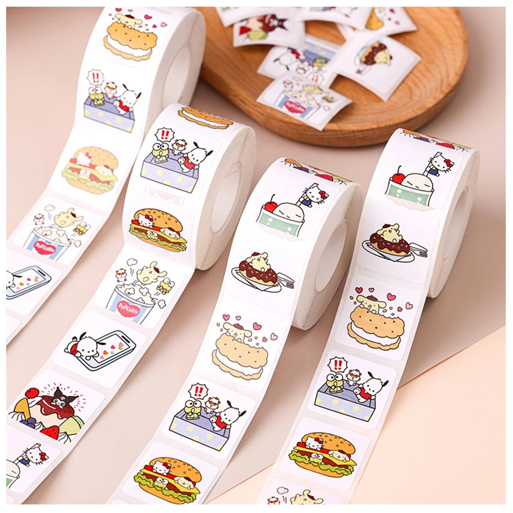 500pcs Cute Cartoon Kuromi Melody Stickers Roll Kawaii Laptop Notebook Phone Suitcase Diary Decoration Sticker Kid Toy Gift