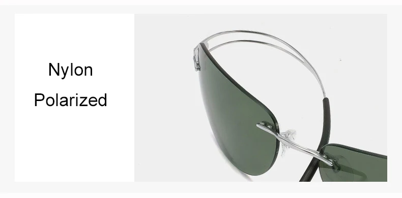 Krasivyy Women's Rimless Oval Screwless Titanium Sunglasses 12