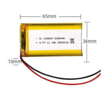 Batteria al litio polimerica 3.7V 103665 / 104065 / 103450 / 102050 / 102535 / 103565 per elettronica digitale Bluetooth giocattolo