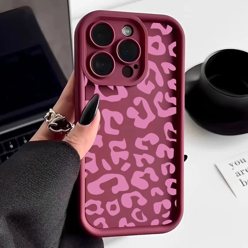 Pink Leopard Print Phone Case - Stylish & Protective Cover