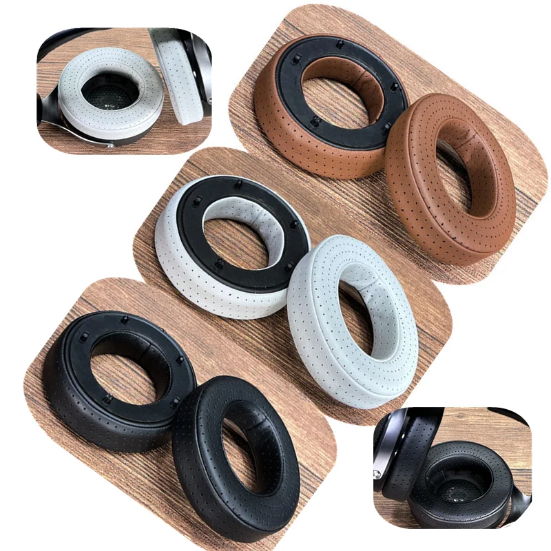 Almofadas de Couro Perfuradas da Orelha da Proteína para a Utopia Clara Focal mg Elegia Stell ia Fones de Ouvido Almofadas da Substituição Earpads Preto Cinza