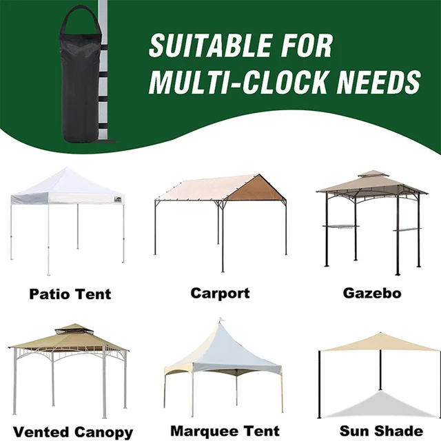 Újonnan 4 Db Nagy Teherbírású Lombkorona Súlyzsákok Horog És Hurok Bezárása Homokzsákok Az Esernyő Sátorhoz Pavilonhoz - Image 4