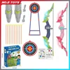Recurve Bow Arrow Set 3 Piece Suction Cup Soft Arrows Bow Archery Shooting Toy Outdoor Parent-Child Competitive Game Sports Toys