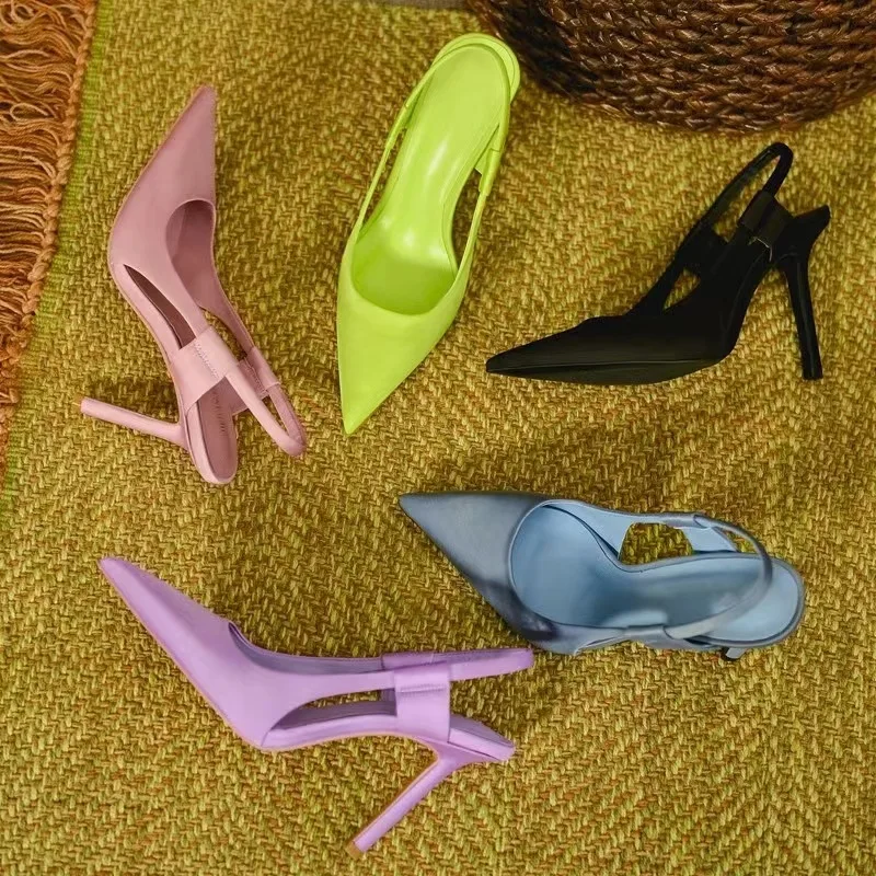 2022 New Women Pumps Summer Fashion Sexy Pointed Toe Wedding Party High Heeled Shoes Woman Sandasl Dress Zapatos Mujer 34-40