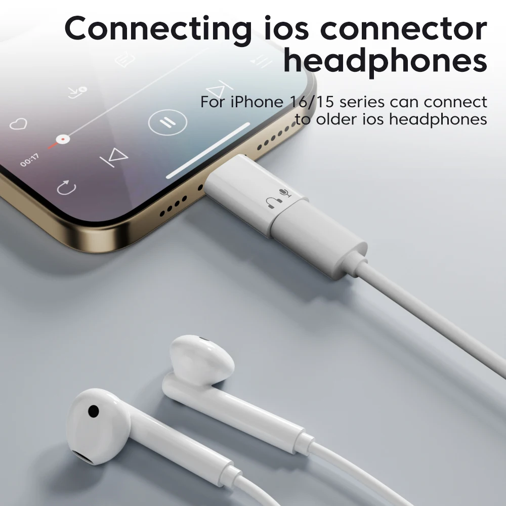 USB-C to Lightning Earphone Audio Adapter