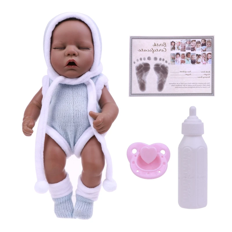 

Black Baby Toy Xmas Gift Baby for DOLL Accessories Newborn Infant Sleep B