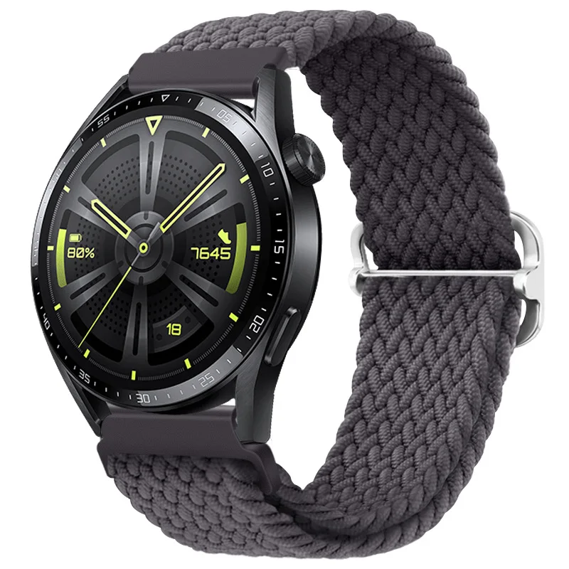 Braided Loop Breathable Sport Wristband Bracelet, 20mm/22mm Band