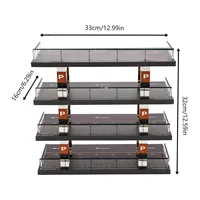Diorama 4-Story 1/64 Acrylic Garage Model Car Parking Lot Backdrop Car Display Home Decoration and Storage, Educational Toys 1