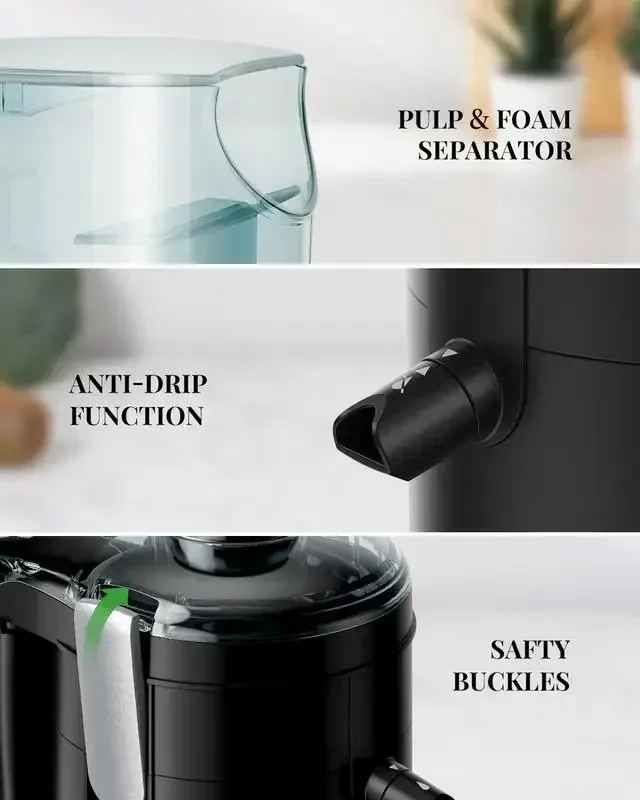 650W/800W/1200W/1300W Juicer Machines with Titanium Enhanced Cut Disc,Exprimidor, Dual Speeds Centrifugal Extractor Machines 4