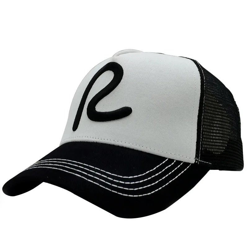 R Letter Hat Men's Baseball Hat Leisure Full Court Fishing Sunscreen Women's Sunshade Leisure Racing