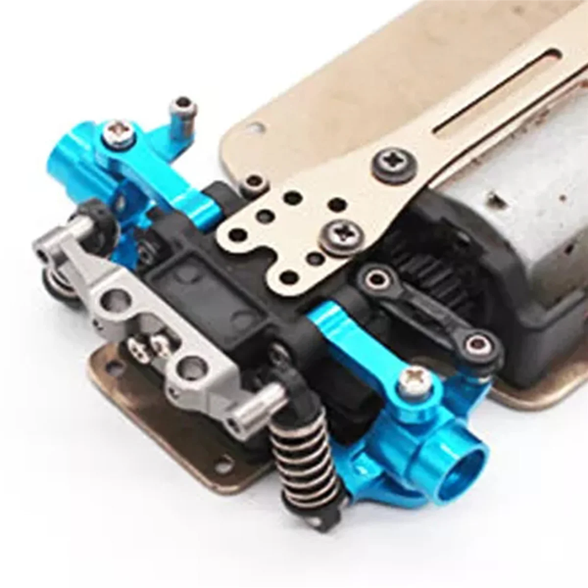 BAAU 2 Set Metal Upgraded Parts Steering Cup Swing Arm Plate Set for P929 P939 K969 K979 K989 K999,Blue