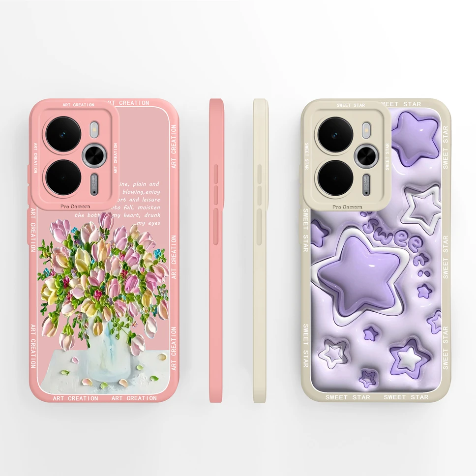 Cute Star Pattern Soft Silicone Shockproof Phone Case - High Quality Back Cover
