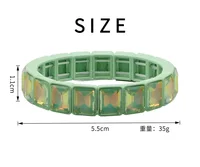 Bracelet élastique en cristal moka 2026 avec manchettes émaillées aux couleurs arc-en-ciel, accessoires pour couple en petite boîte 5