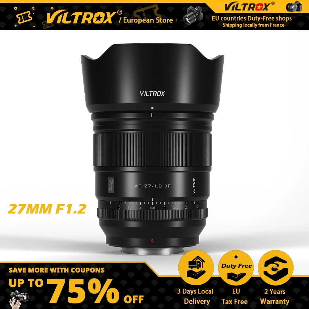 Viltrox 27Mm F1.2 Pro Obiettivo Fujifilm Messa A Fuoco Automatica Obiettivo Ad Ampia Apertura Per Fuji X Mount Aps-C Obiettivo Per Fotocamere Mirrorle
