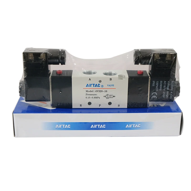 

4v320-10 solenoid valve valve 220v two-position five-way reversing valve 24v coil cylinder